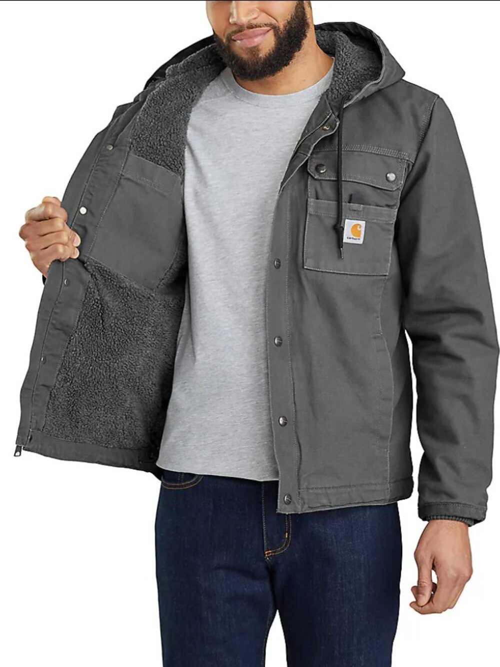 NWT Carhartt Bartlett Duck Jacket Men’s Large | Relaxed Workwear Utility Coat - Picture 2 of 16